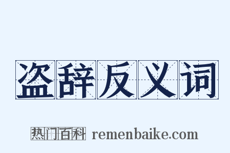 盗辞反义词是什么意思的图片